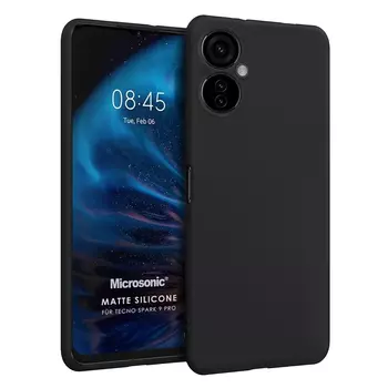 Microsonic TECNO Spark 9 Pro Kılıf Matte Silicone Siyah