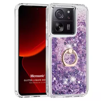 Microsonic Xiaomi Mi 13T Kılıf Glitter Liquid Holder Mor