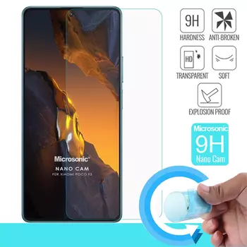 Microsonic Xiaomi Poco F5 Nano Glass Cam Ekran Koruyucu