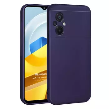 Microsonic Xiaomi Poco M5 Kılıf Matte Silicone Lacivert