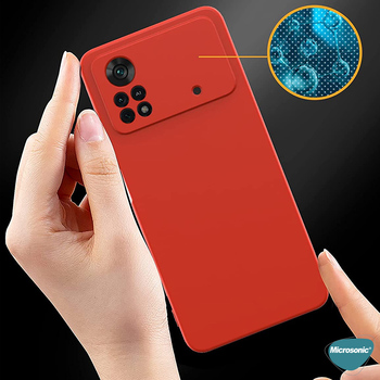 Microsonic Xiaomi Poco X4 Pro 5G Kılıf Matte Silicone Lacivert