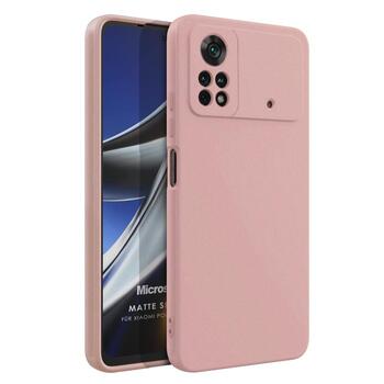 Microsonic Xiaomi Poco X4 Pro 5G Kılıf Matte Silicone Rose Gold