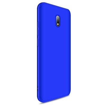 Microsonic Xiaomi Redmi 8A Kılıf Double Dip 360 Protective Mavi