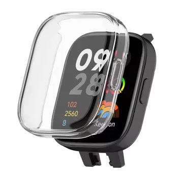 Microsonic Xiaomi Redmi Watch 3 Kılıf 360 Full Round Soft Silicone Şeffaf