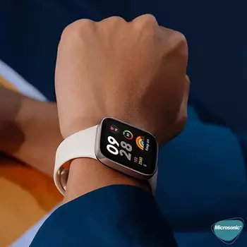 Microsonic Xiaomi Redmi Watch 3 Kordon, Silicone Sport Band Kırmızı