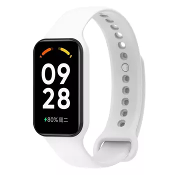 Microsonic Xiaomi Smart Band 8 Active Kordon, Silicone Sport Band Beyaz