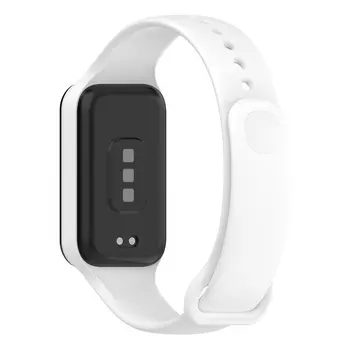 Microsonic Xiaomi Smart Band 8 Active Kordon, Silicone Sport Band Beyaz