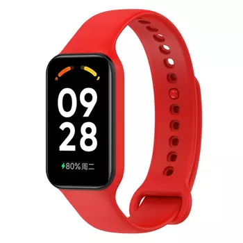 Microsonic Xiaomi Smart Band 8 Active Kordon, Silicone Sport Band Kırmızı