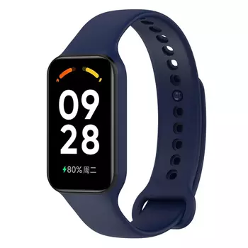 Microsonic Xiaomi Smart Band 8 Active Kordon, Silicone Sport Band Lacivert