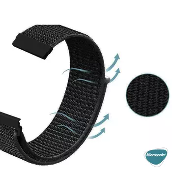 Microsonic Xiaomi Watch S1 Pro Hasırlı Kordon Woven Sport Loop Kırmızı