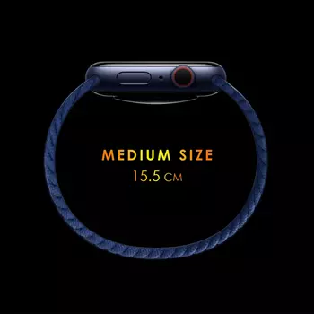 Microsonic Xiaomi Watch S1 Pro Kordon, (Medium Size, 155mm) Braided Solo Loop Band Kırmızı